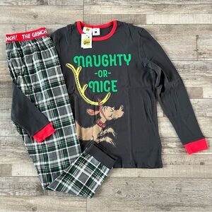NWT Cotton:On The Grinch Adult Unisex Pajama Set Size Medium